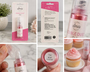 Alma’s Culinary Company Pink Edible Dust Spray – 0.14 oz (4g)